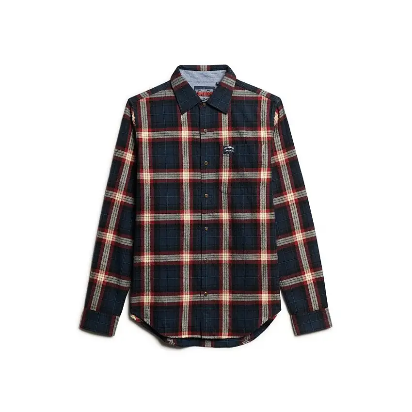 Camicia a quadri con maniche lunghe in cotone Superdry