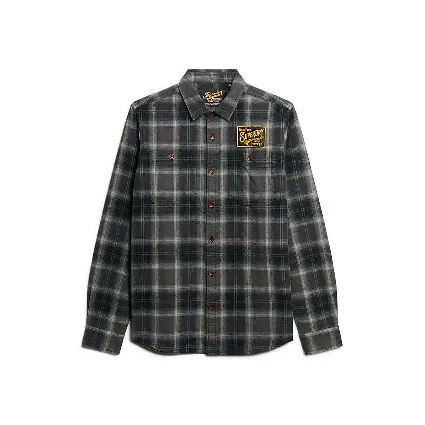 Camicia oversize a quadri ricamata Superdry