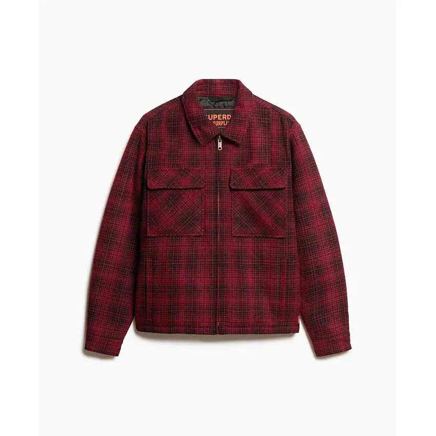 Camicia flanella a quadri con zip Superdry Surplus