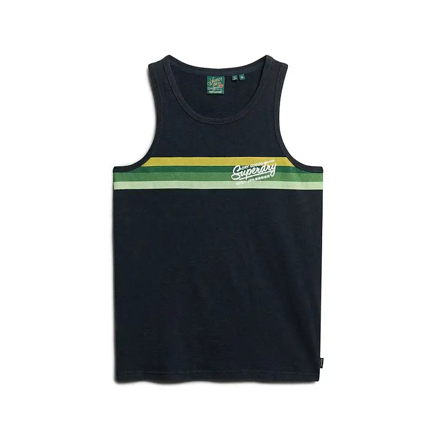 Canottiera a righe con logo Superdry Cali