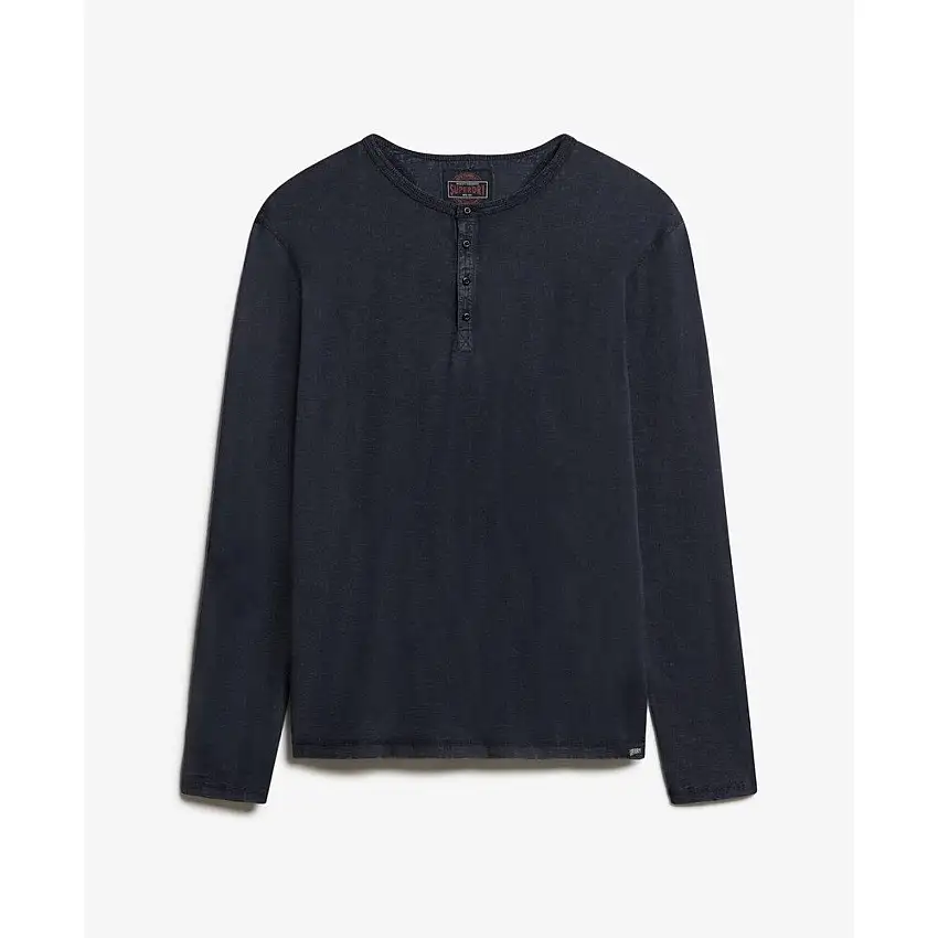 T-shirt a maniche lunghe col tunisino in jersey Superdry