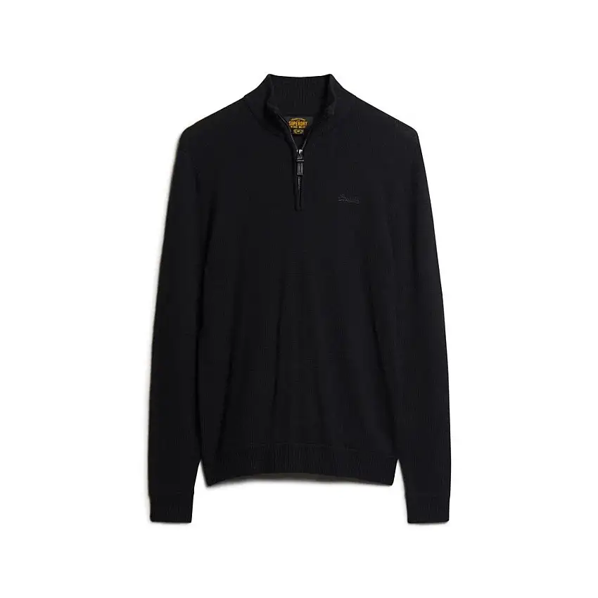 Pull 1/2 zip in maglia ricamata Superdry Essential