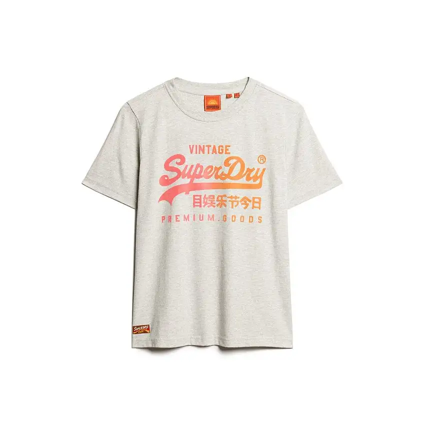 T-shirt casual con motivo tono su tono donna Superdry