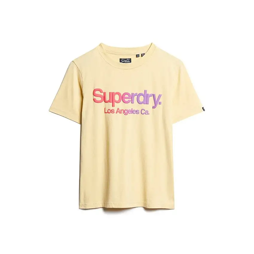 T-shirt donna tono su tono Superdry Rainbow Core