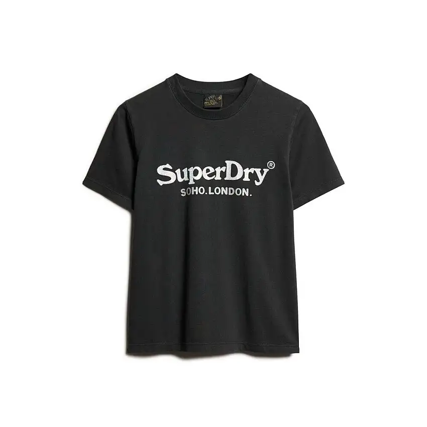 T-shirt casual da donna Superdry Metallic Venue