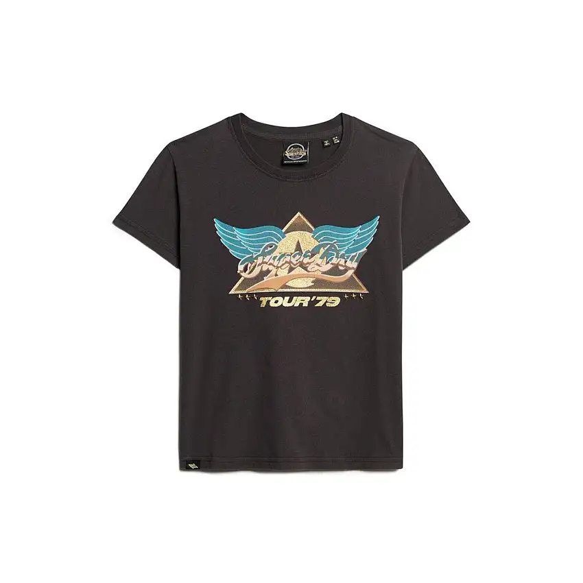 T-shirt con maniche da donna Superdry Rock Band 70s