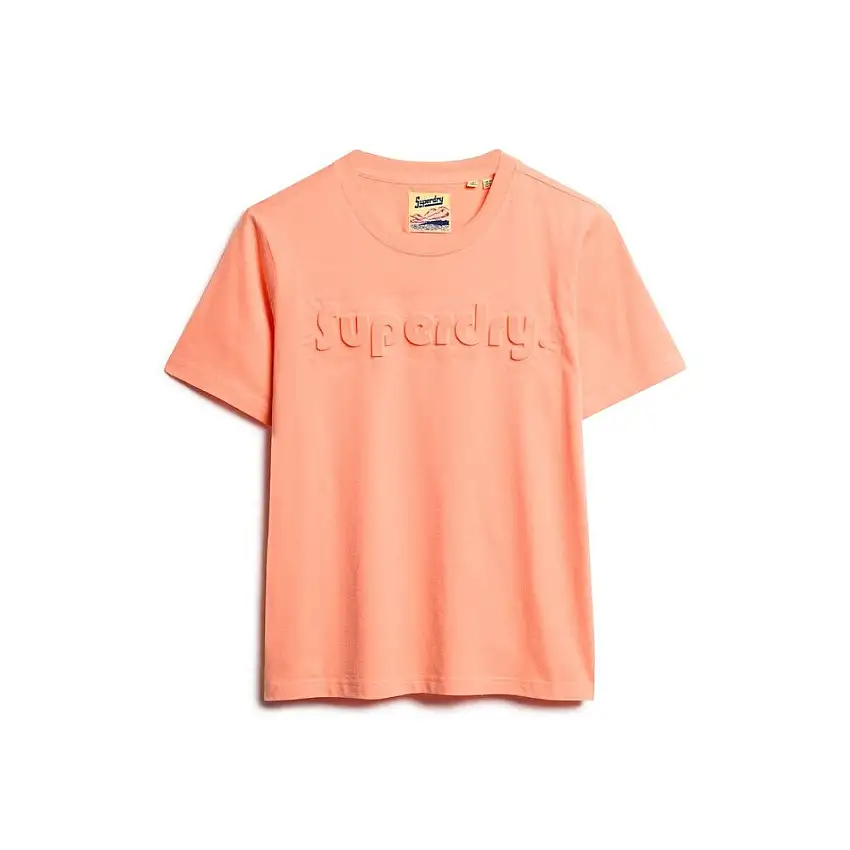 T-shirt casual con logo in rilievo donna Superdry