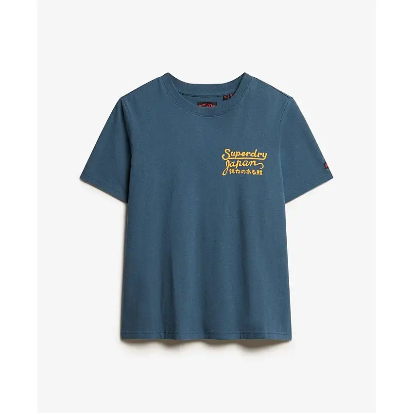 T-shirt casual con strass da donna Superdry Tokyo