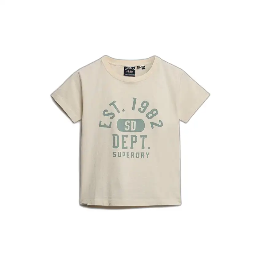 T-shirt aderente con motivo femminile Superdry Athletic