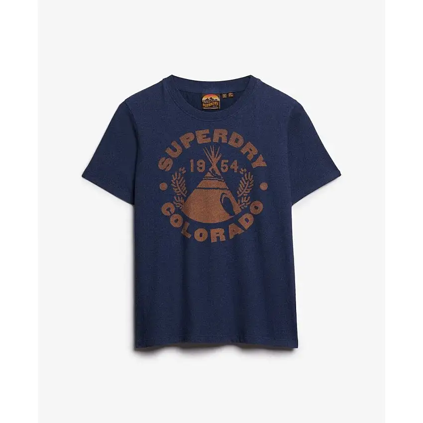 T-shirt monocromatico casual donna Superdry Lo-Fi Outdoor