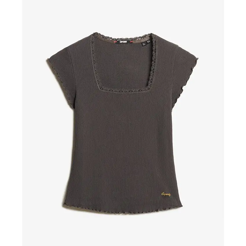 T-shirt da donna con scollo quadrato Superdry Essential