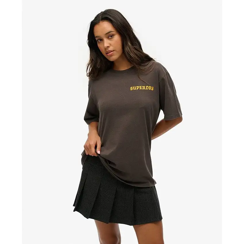 T-shirt oversize con motivo di tatuaggio donna Superdry