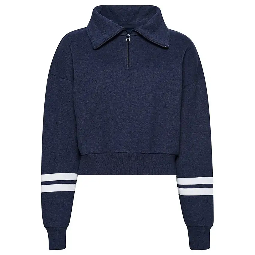 Felpa corta oversize con mezza zip per donna Superdry