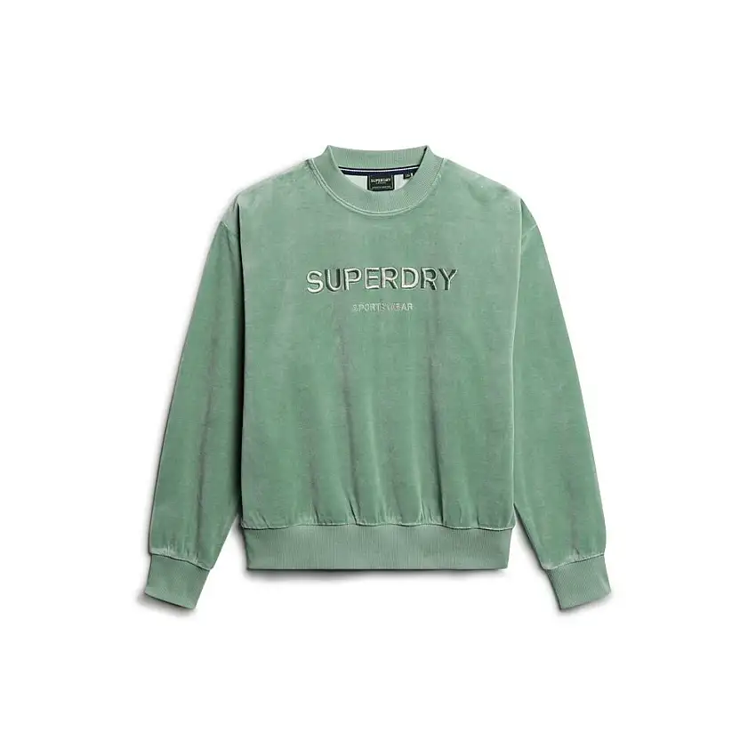 Felpa ampia con motivo in velluto donna Superdry [Misura M]