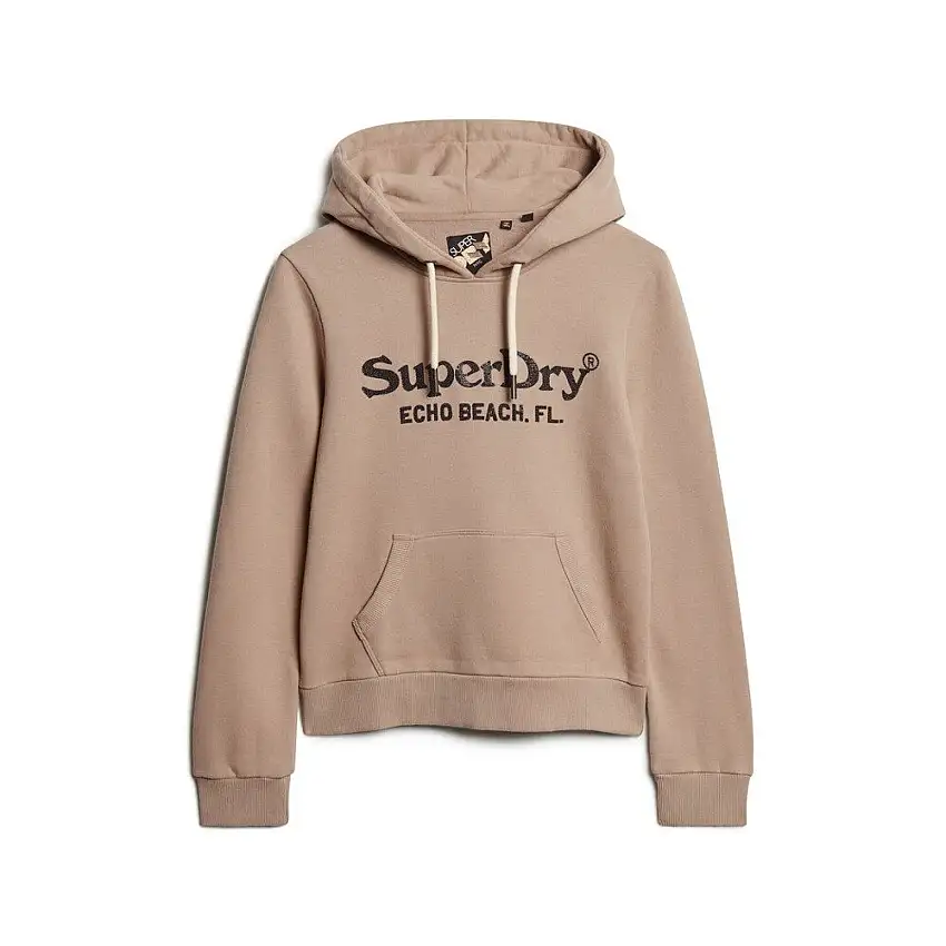Felpa con cappuccio e logo metallico da donna Superdry Venue