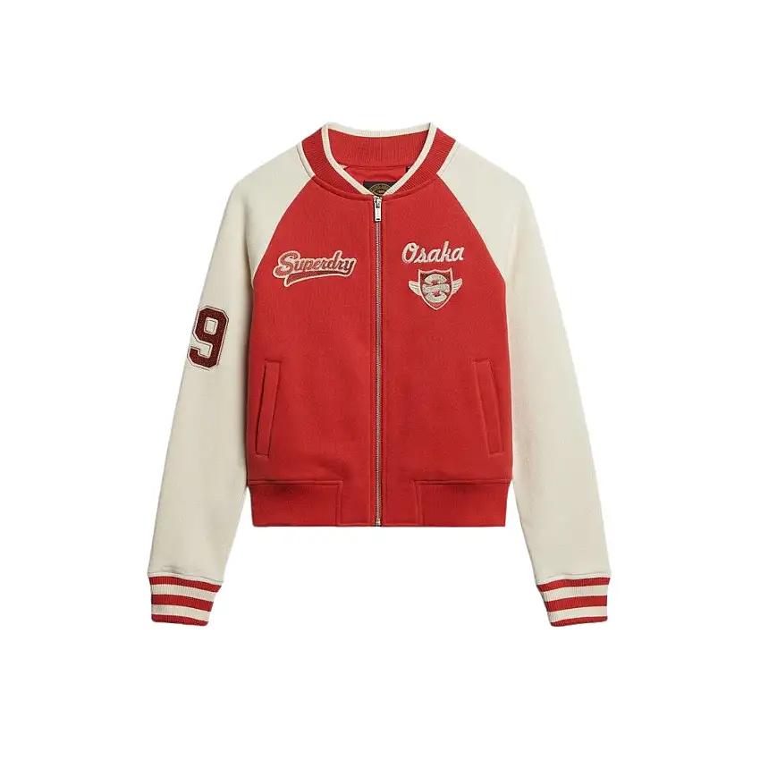 Giacca bomber in jersey con motivo donna Superdry College [Misura XL]