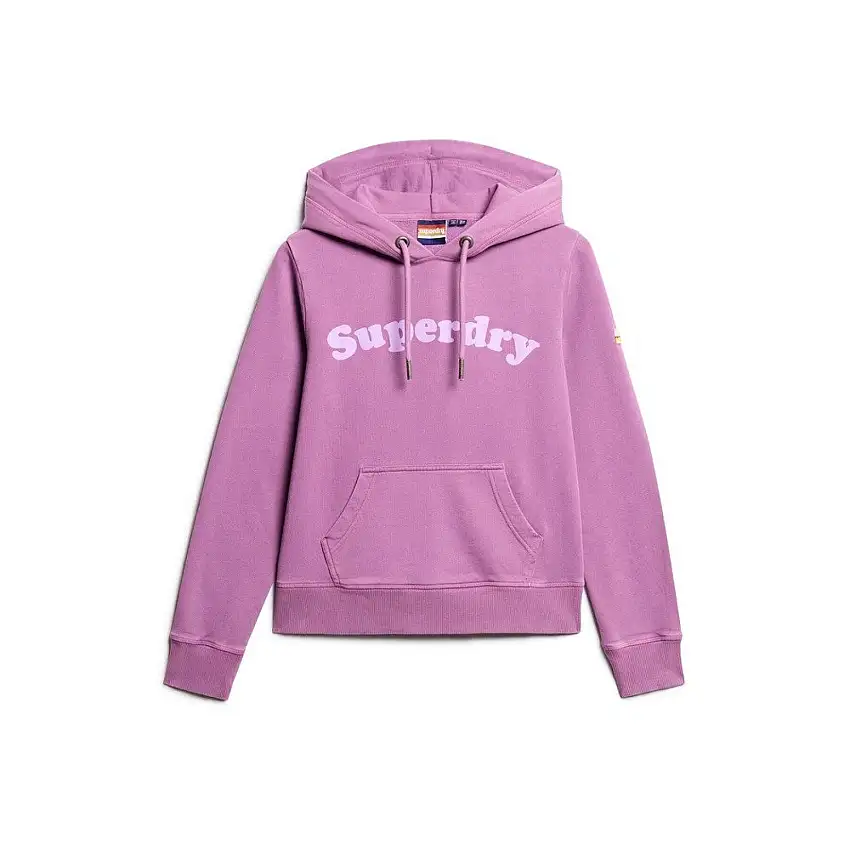 Felpa con cappuccio con logo tono su tono donna Superdry Cooper