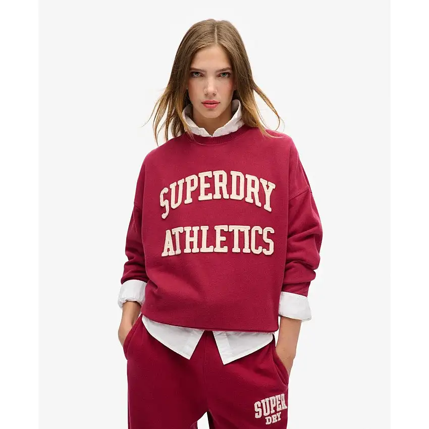 Felpa over-size con testo applicato donna Superdry Athletic Essentials