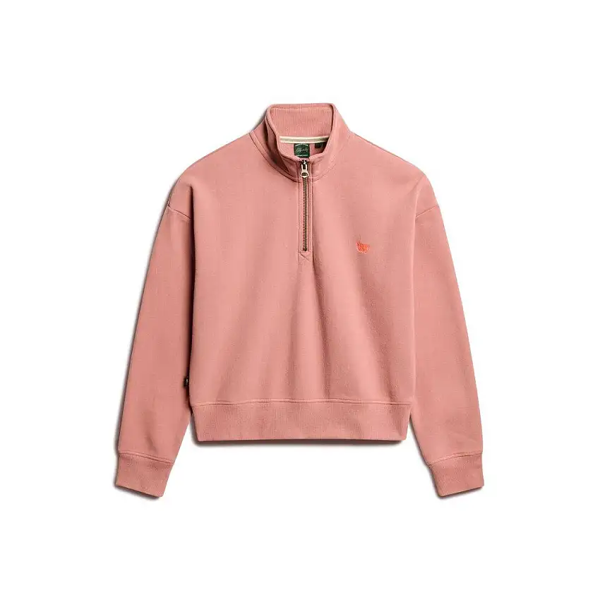 Felpa con collo zip donna Superdry Essential