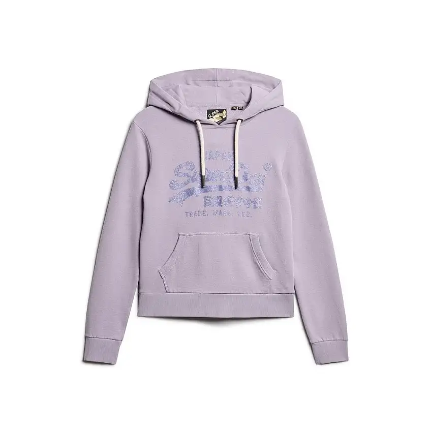 Felpa con cappuccio da donna Superdry Vintage Logo non Brossé