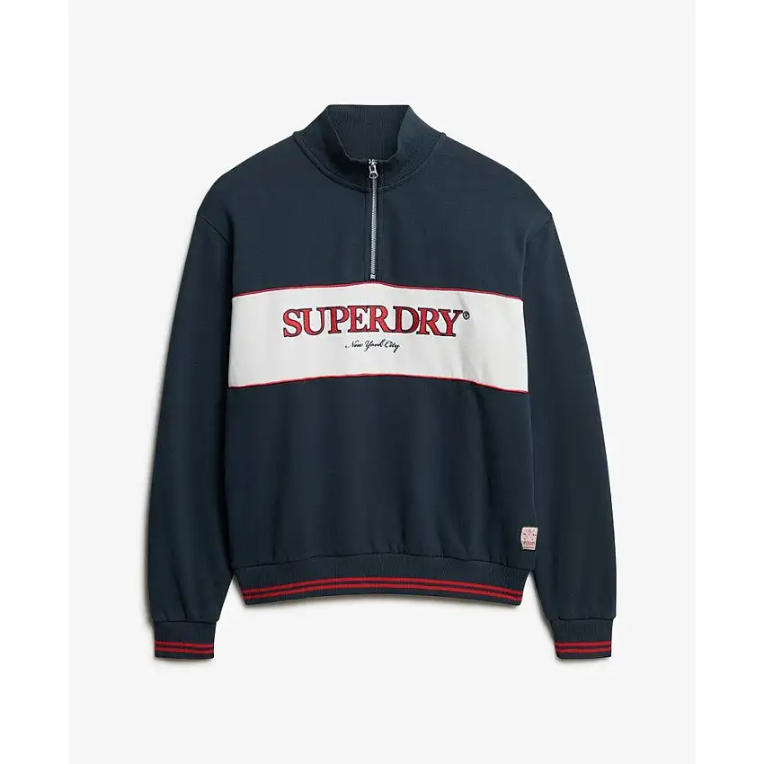 Felpa con cappuccio e collo zip donna Superdry Country Club