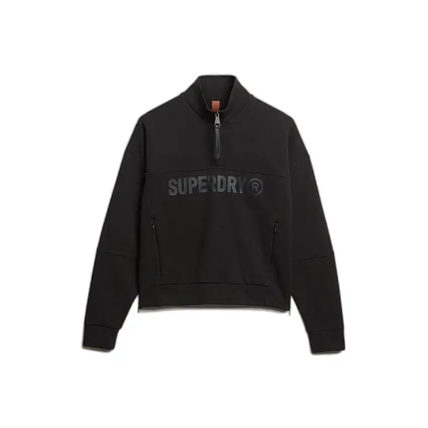 Felpa donna con mezza cerniera Superdry Active Tech