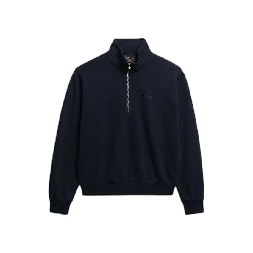 Pull in tessuto con logo e colletto alla tunisina donna Superdry Essential