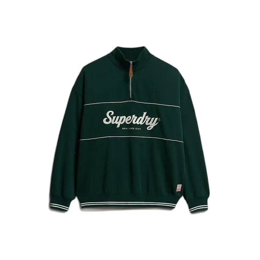 Felpa donna con zip 1/4 larga Superdry Country Club