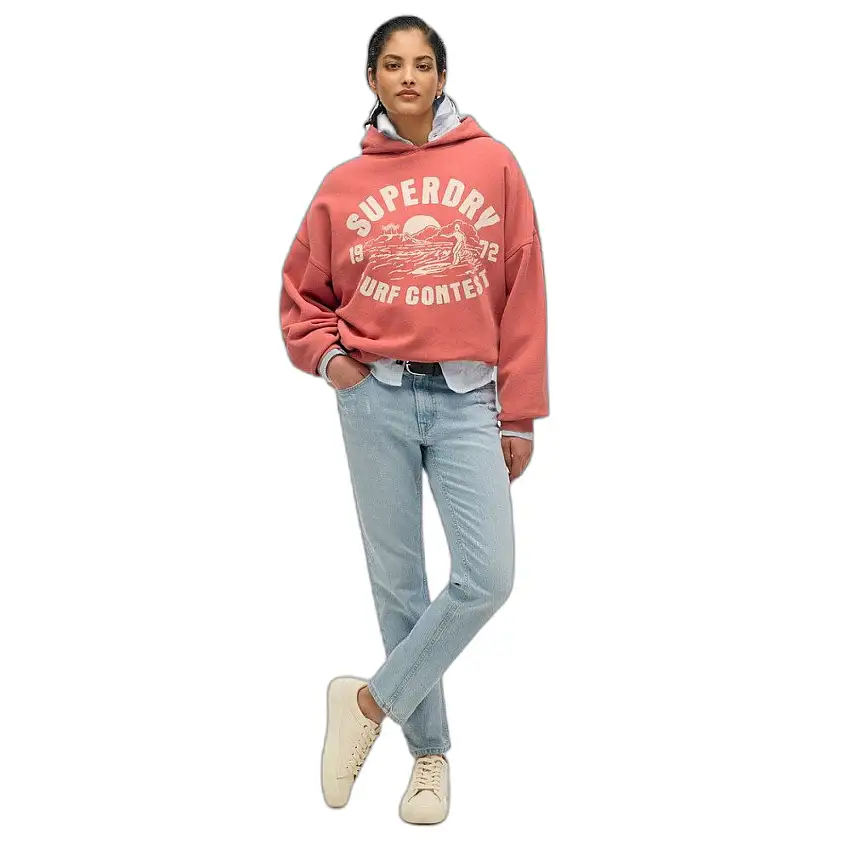 Felpa oversize con cappuccio da donna Superdry Lo-Fi