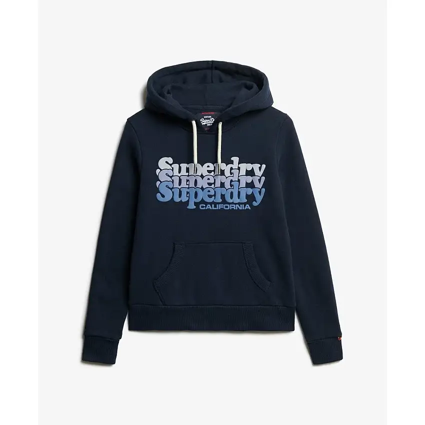 Felpa con cappuccio da donna Superdry Stacked
