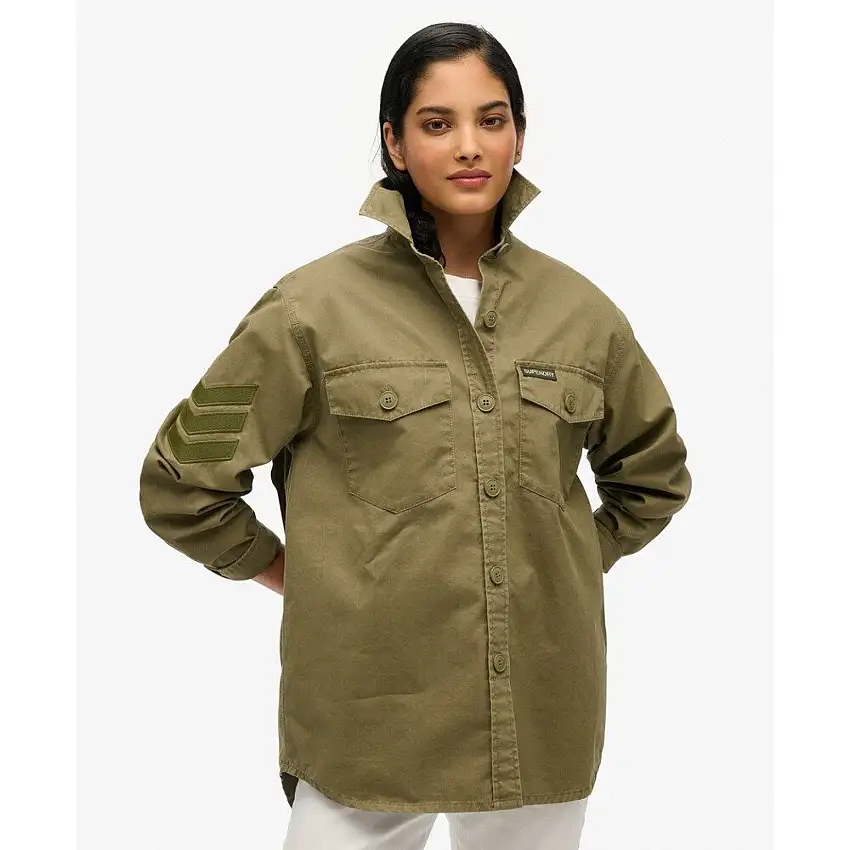 Camicia oversize militare fantasia donna Superdry