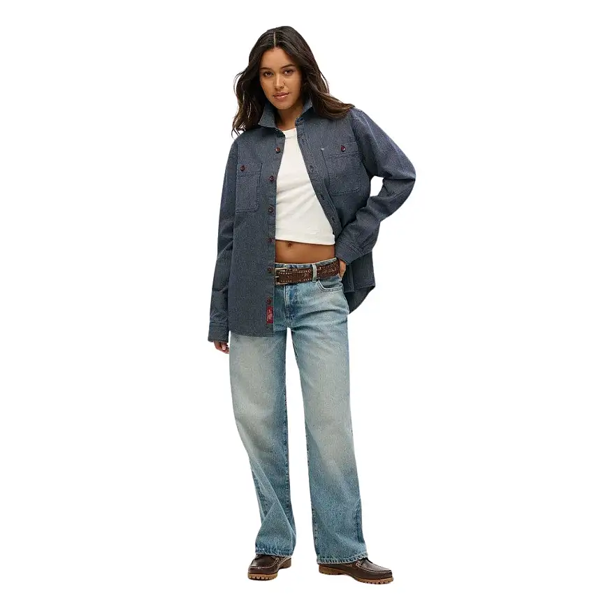 Camicia in denim oversize da donna Superdry The Merchant Store