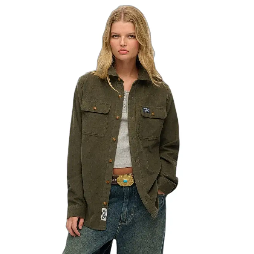 Camicia oversize in velluto a coste con maniche lunghe Superdry