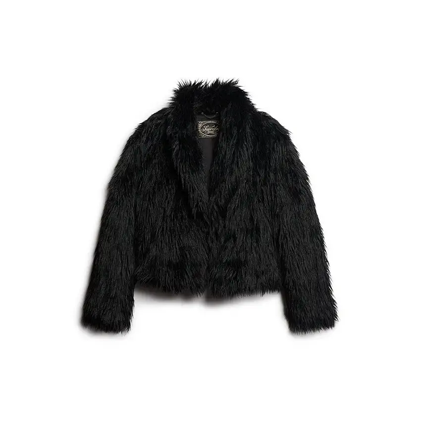 Cappotto corto in pelliccia sintetica da donna Superdry [Misura L]