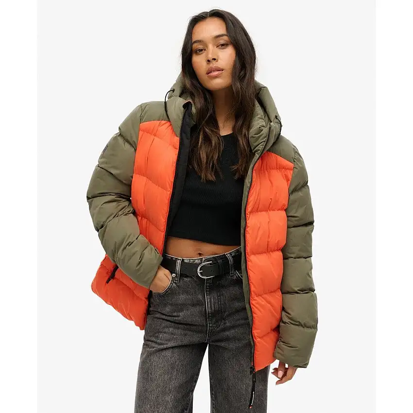 Giacca piumino oversize donna Superdry Colour Block