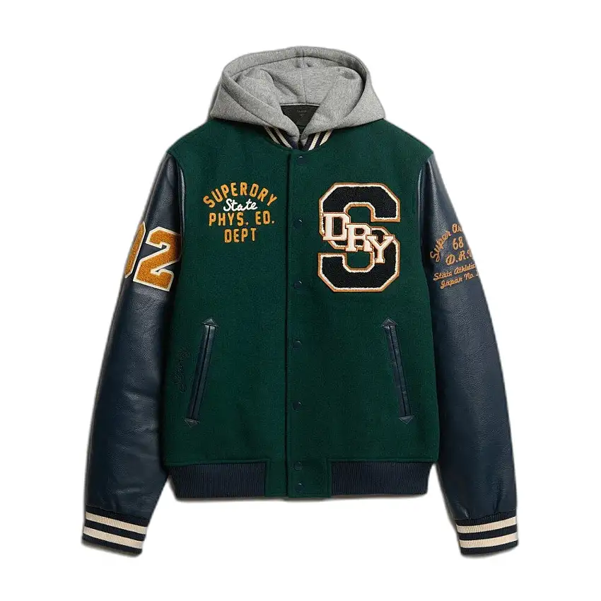 Giacca con cappuccio da donna Superdry College Patched