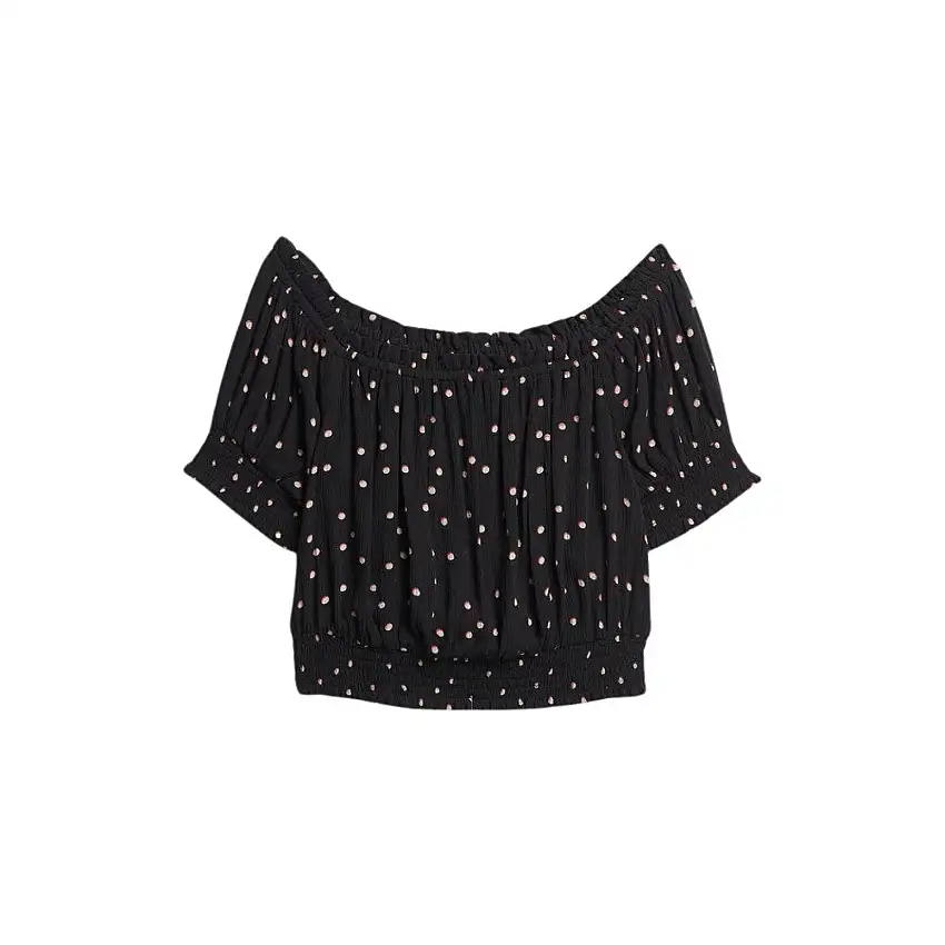 Blusa corta arricciata donna Superdry