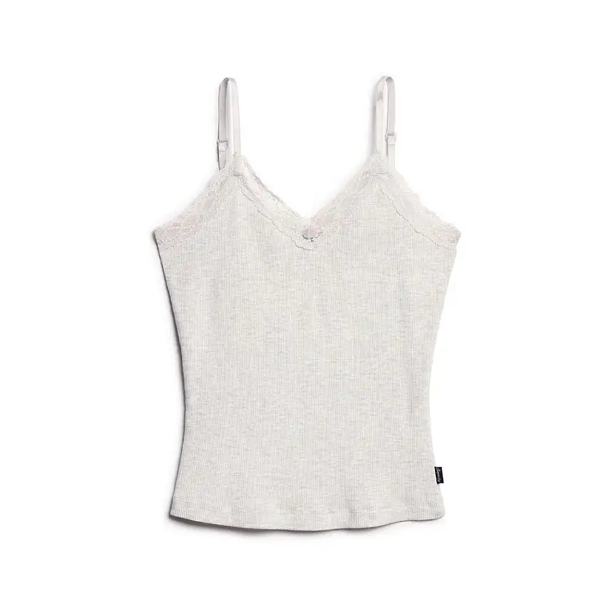 Top corto con bordo in pizzo donna Superdry Essential [Misura L/XL]