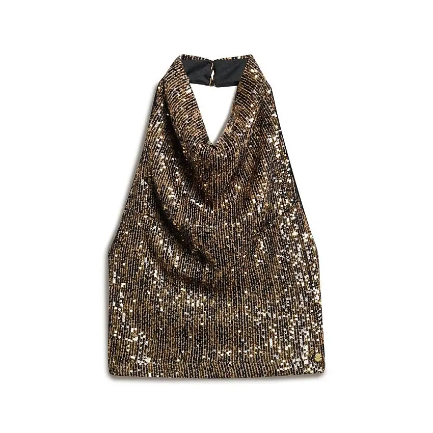 Blusa con scollatura a cono e paillettes donna Superdry