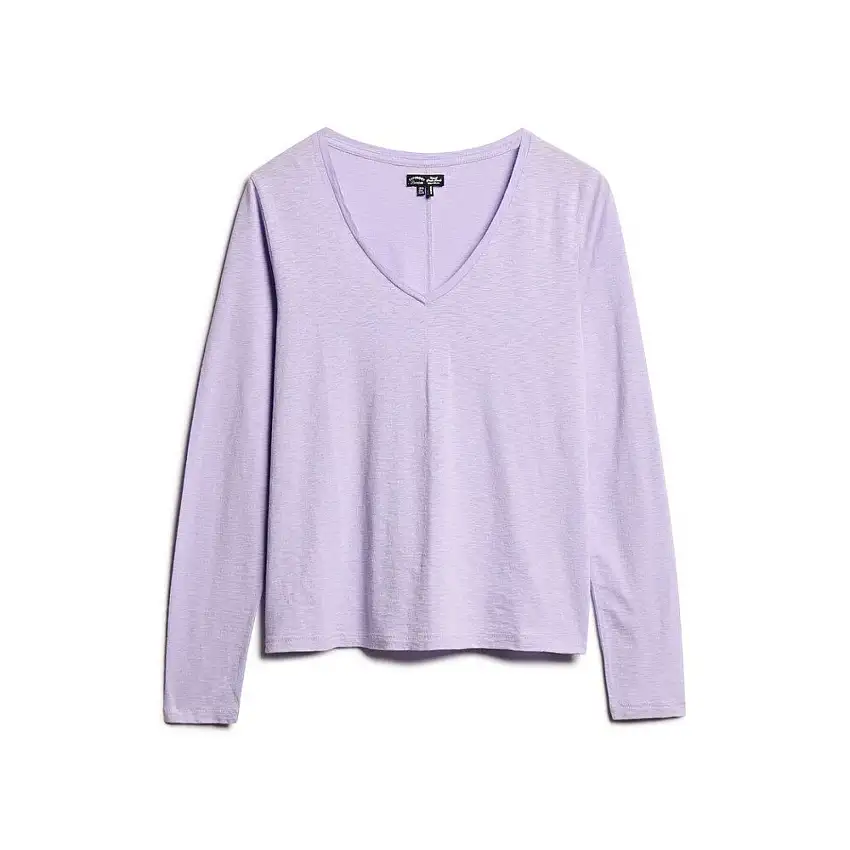 T-shirt a maniche lunghe e col V in jersey donna Superdry
