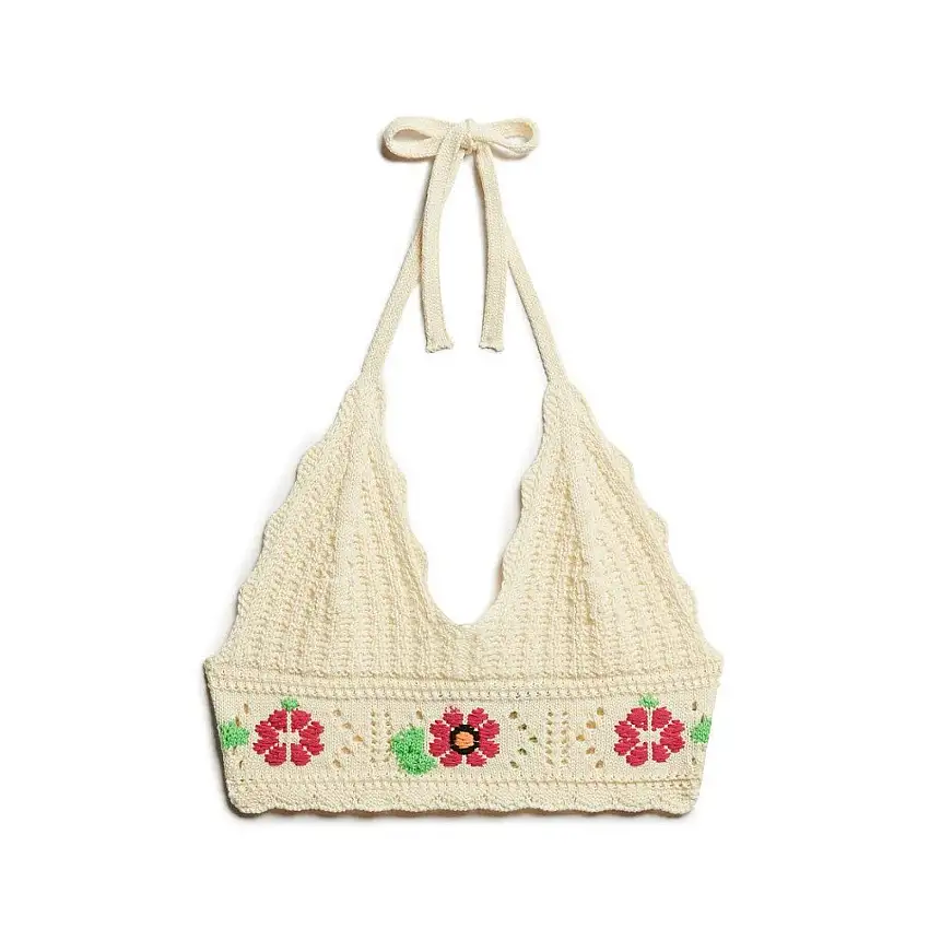 Reggiseno all'uncinetto a fiori donna Superdry