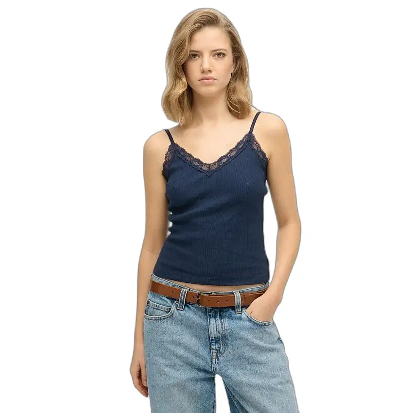 Canotta con rifiniture in pizzo per donna Superdry Essential