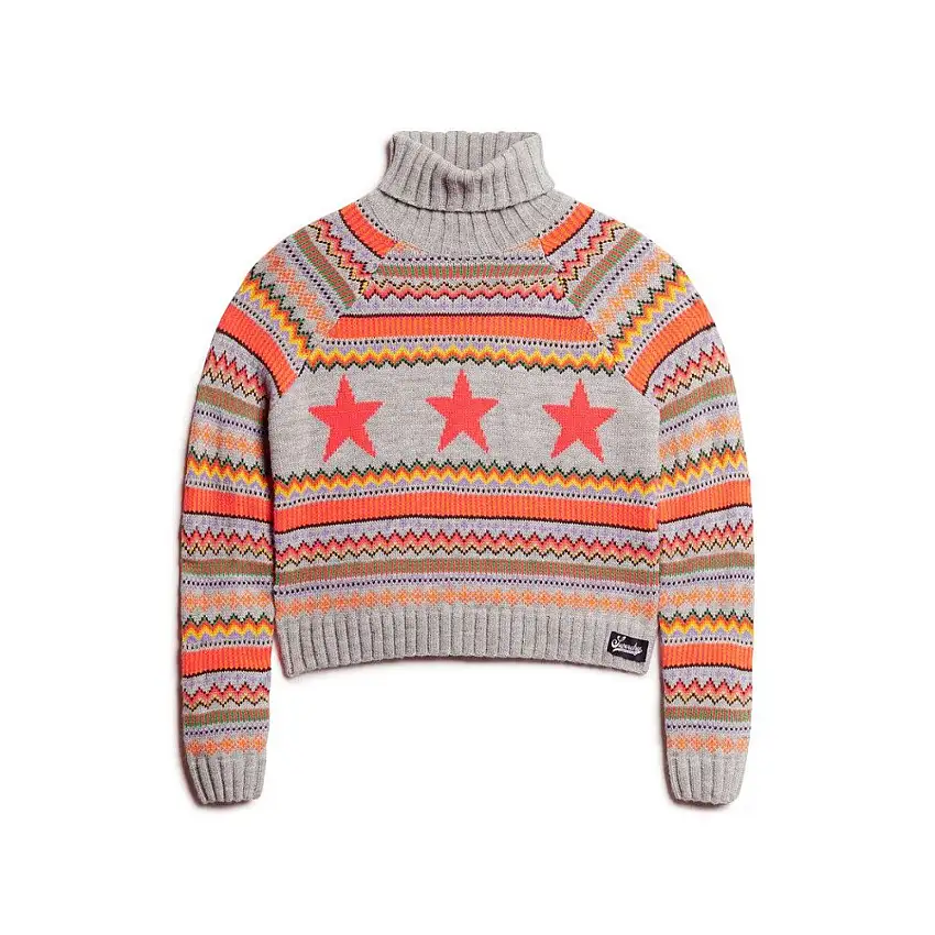Maglione a collo alto a righe con maniche raglan donna Superdry [Misura XS]