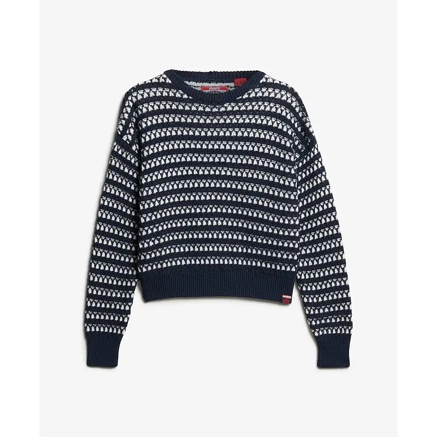 Maglione a righe in crochet donna Superdry