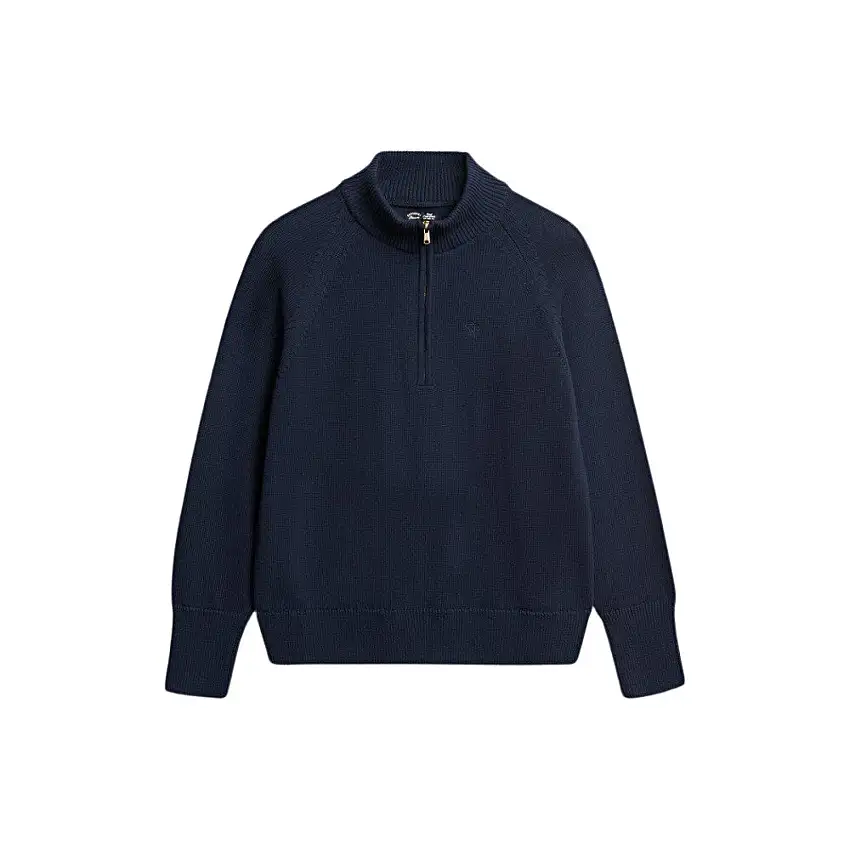 Maglione classico con col zip in cotone donna Superdry