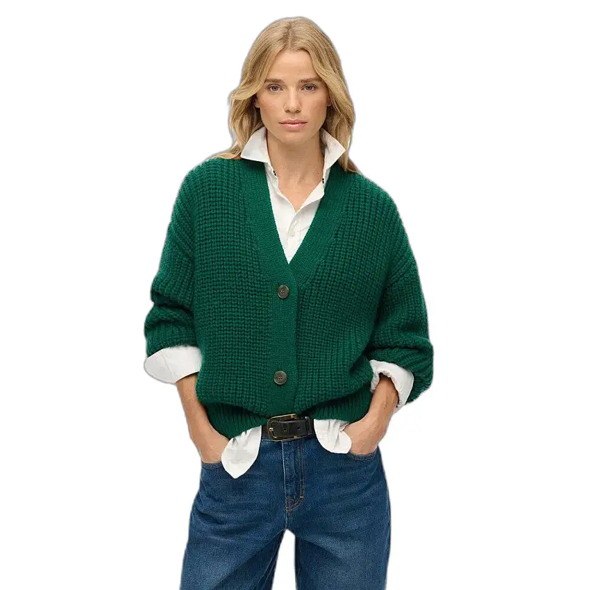 Cardigan con scollo a V donna Superdry Chunky