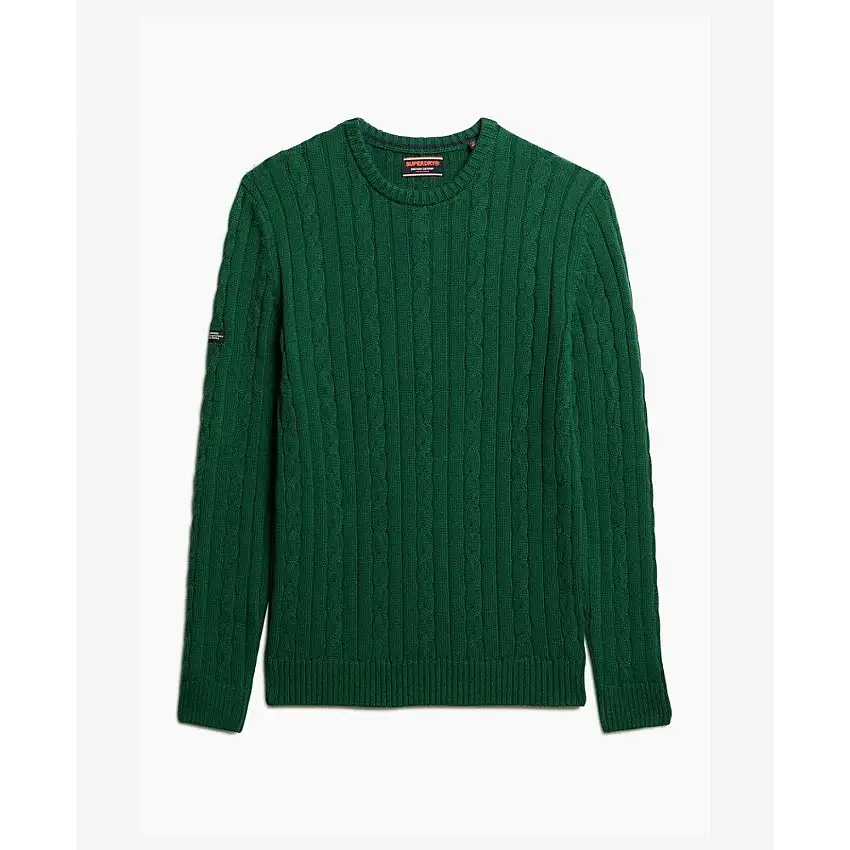 Pullover oversize in cotone a treccia classico donna Superdry