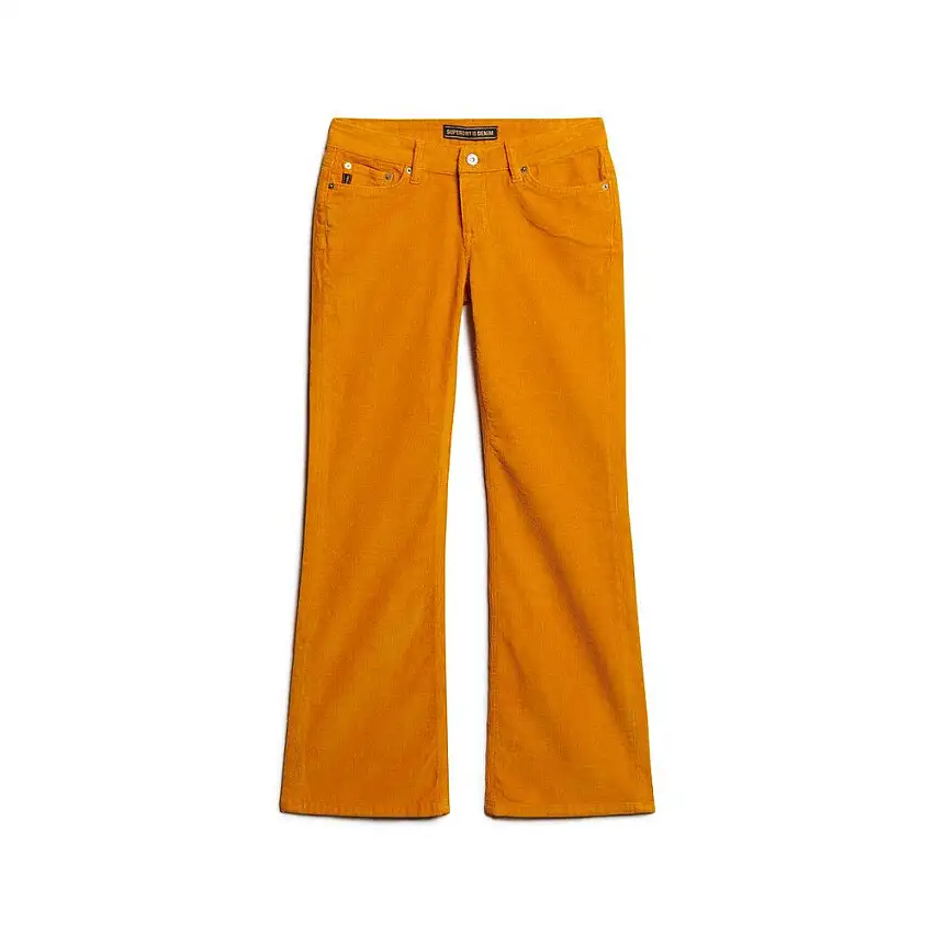 Jeans a zampa in corduroy donna a vita bassa Superdry