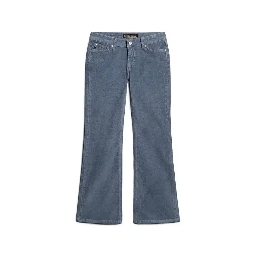 Jeans a zampa in corduroy donna a vita bassa Superdry [Misura 26x32]