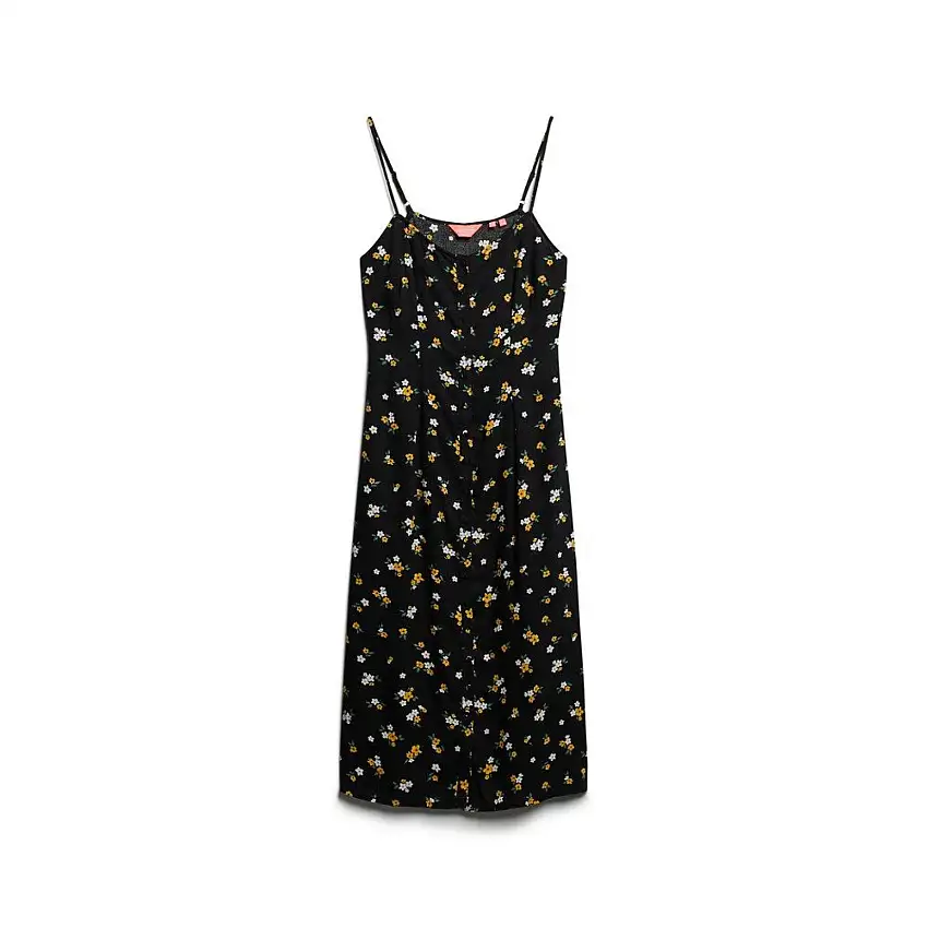 Robe caraco midi boutonnée imprimée donna Superdry